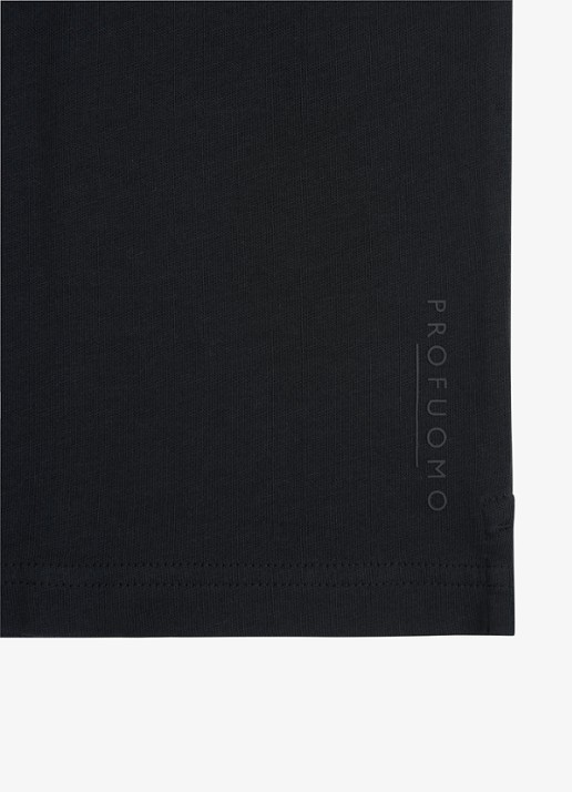Profuomo T-shirt van jersey - detail 4 zwart
