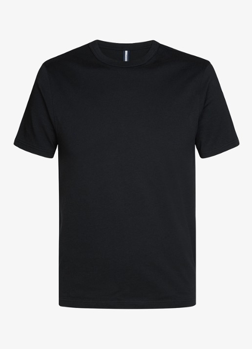 Profuomo T-shirt van jersey - voorkant 6 zwart