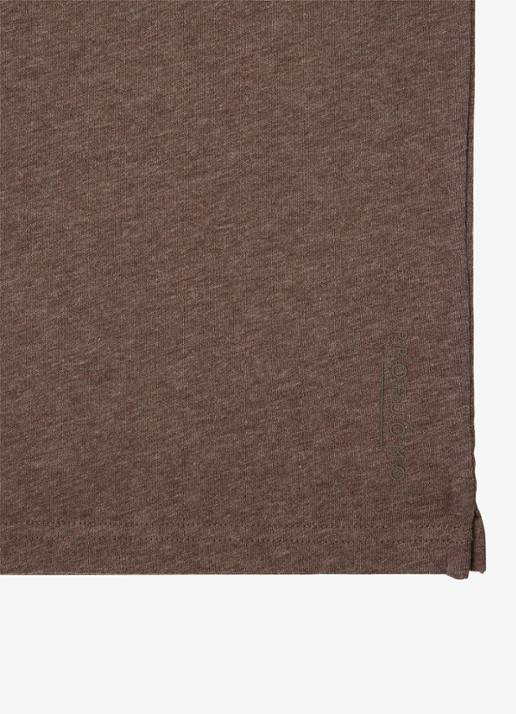 Profuomo T-shirt van jersey - detail 4 donkerbruin
