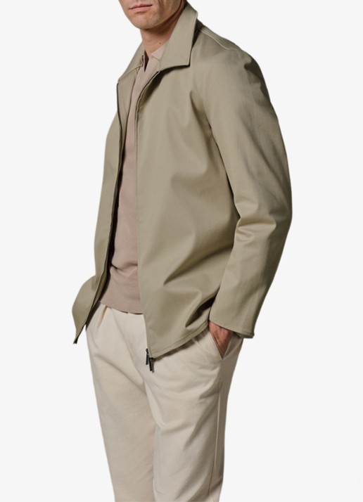 Profuomo Twill overshirt met zipper