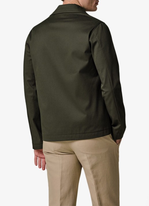 Profuomo Twill overshirt - achterkant groen