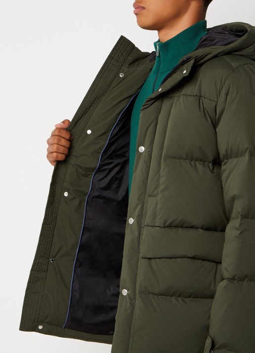 PS Paul Smith Puffer jack met donsvulling en steekzakken - detail 6 legergroen
