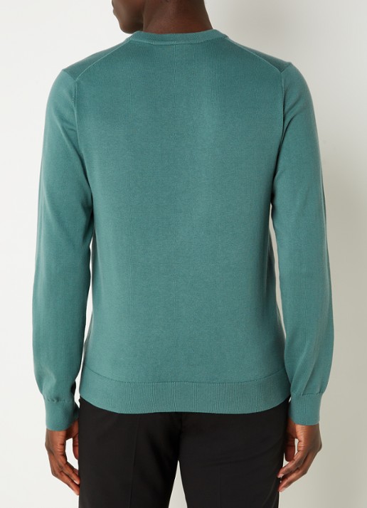 PS Paul Smith Sweater van  katoen met logoborduring - achterkant groen