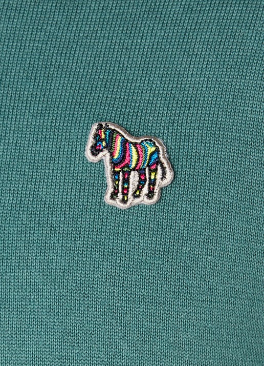 PS Paul Smith Sweater van  katoen met logoborduring - detail 5 groen