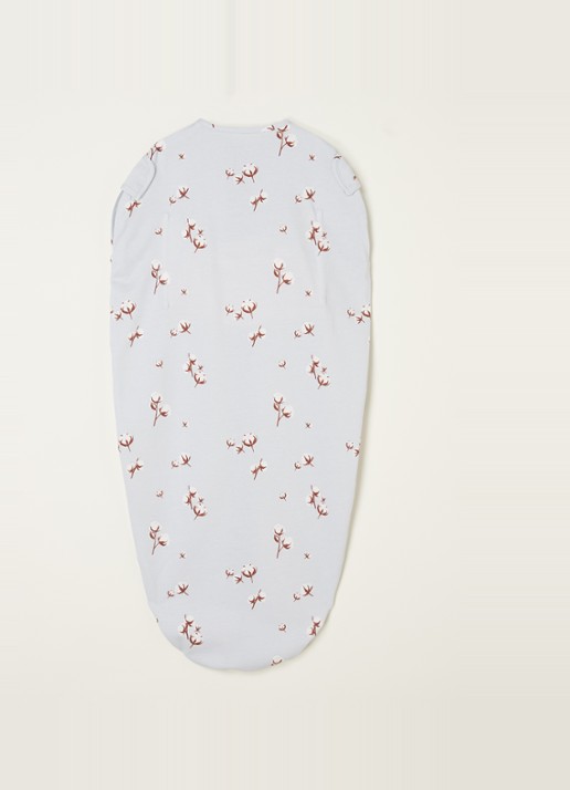 Puckababy Original mini slaapzak met print - achterkant blauwgrijs