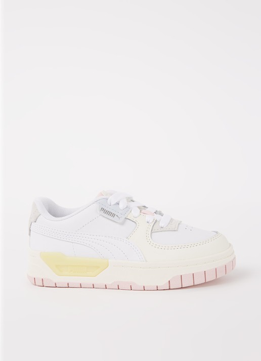Puma Cali Dream sneaker met leren details - voorkant wit