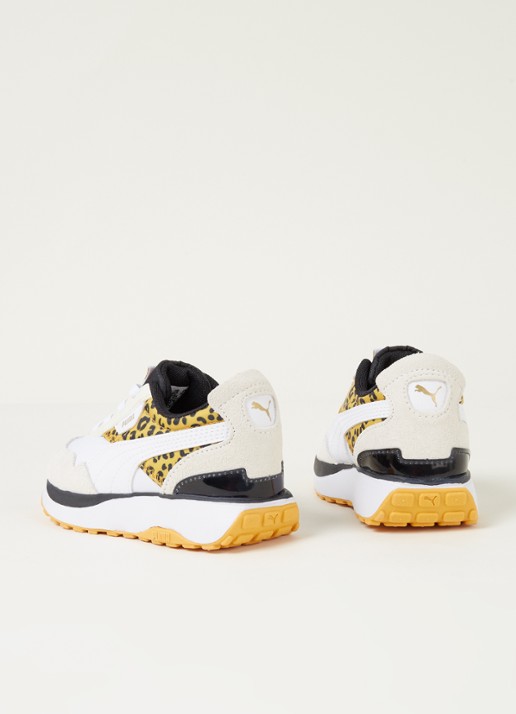 Puma Cruise Rider sneaker met suède details - detail okergeel