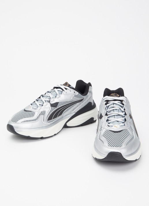Puma Fade Nitro sneaker van mesh met logo - detail zilver