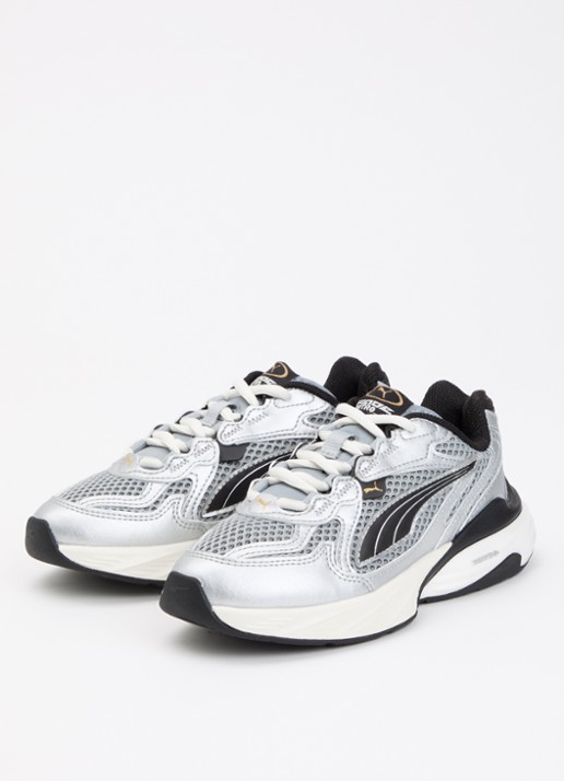 Puma Fade Nitro sneaker van mesh met logo - voorkant 2 zilver