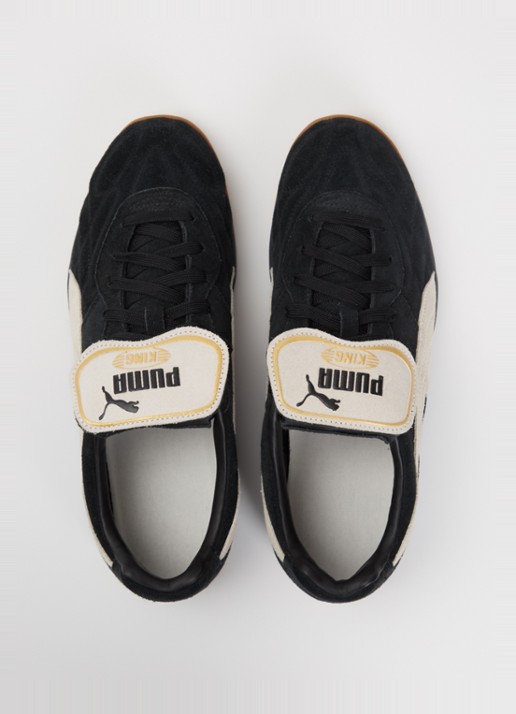 Puma King Indoor sneaker van suède - detail 4 zwart