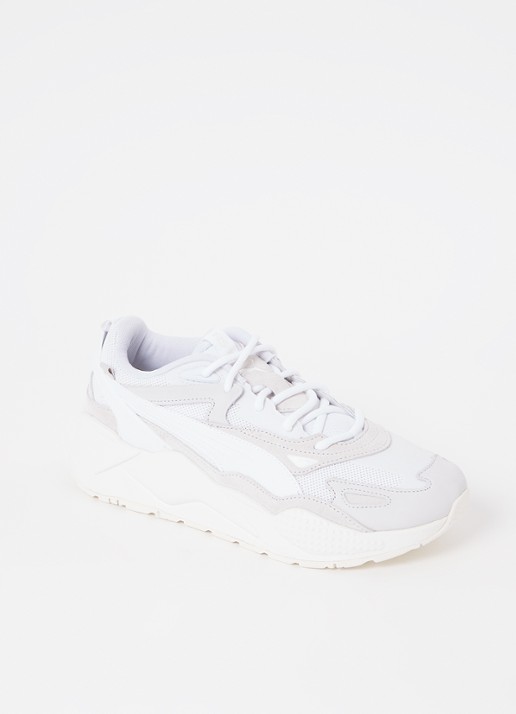 Puma RS-X Efekt sneaker met details van leer en nubuck - voorkant wit