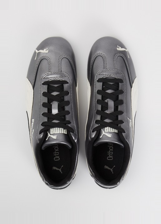 Puma Speedcat sneaker van leer met metallic finish - detail 2 antraciet