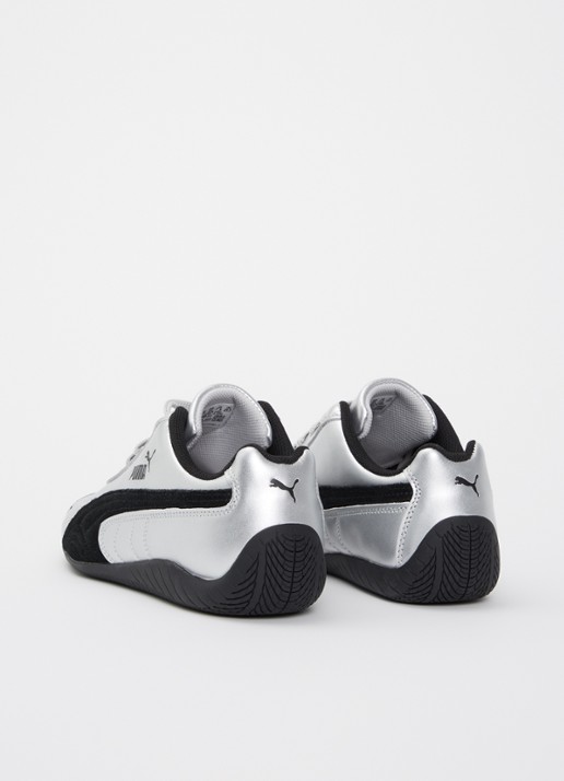 Puma Speedcat sneaker van leer met metallic finish - achterkant 2 zilver