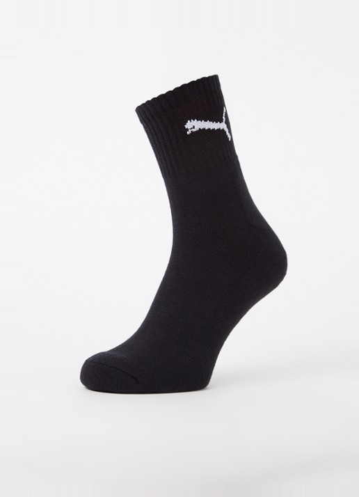 Puma Sportsokken met logo in 6-pack - detail zwart