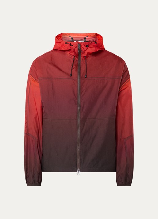 Purple Mountain Breeze jack met capuchon en dip-dye dessin - voorkant 2 rood