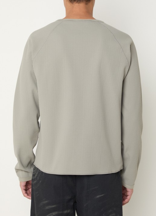 Purple Mountain Longsleeve met structuur - achterkant 3 lichtgrijs