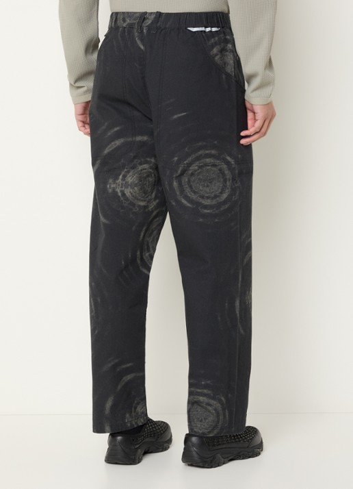 Purple Mountain Observatory Atlas straight fit broek met print - achterkant 5 antraciet