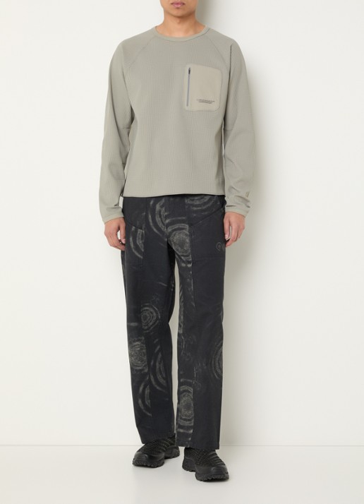Purple Mountain Observatory Longsleeve met structuur - voorkant 3 lichtgrijs