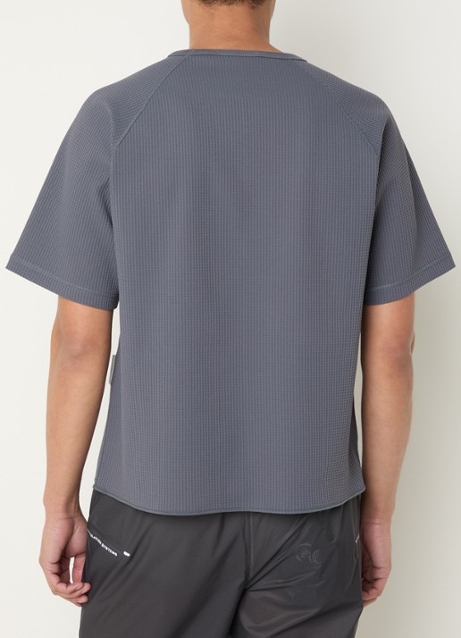 Purple Mountain T-shirt met logo en structuur - achterkant 3 antraciet