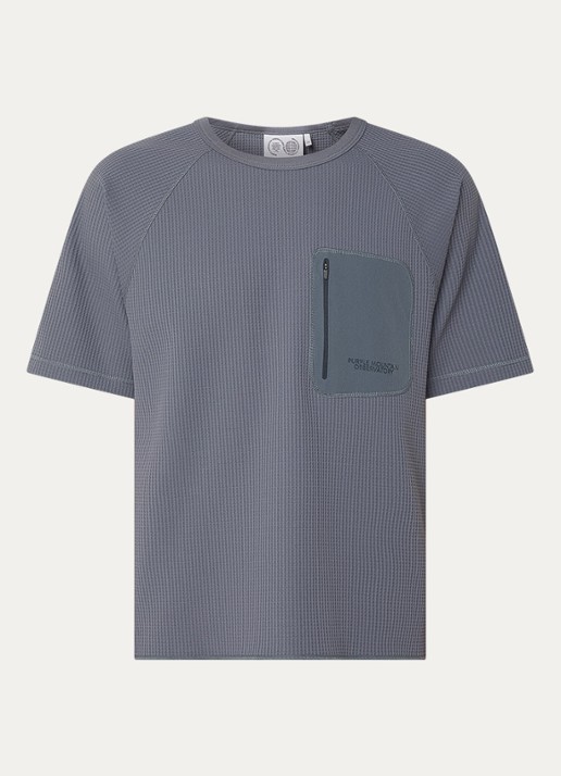 Purple Mountain T-shirt met logo en structuur