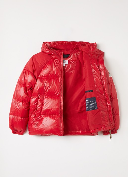 PYRENEX Sten puffer jack met donsvulling en logo - voorkant 2 rood