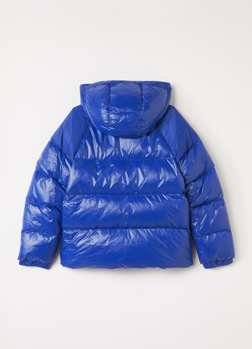 PYRENEX Sten puffer jack met donsvulling en logo - achterkant kobaltblauw