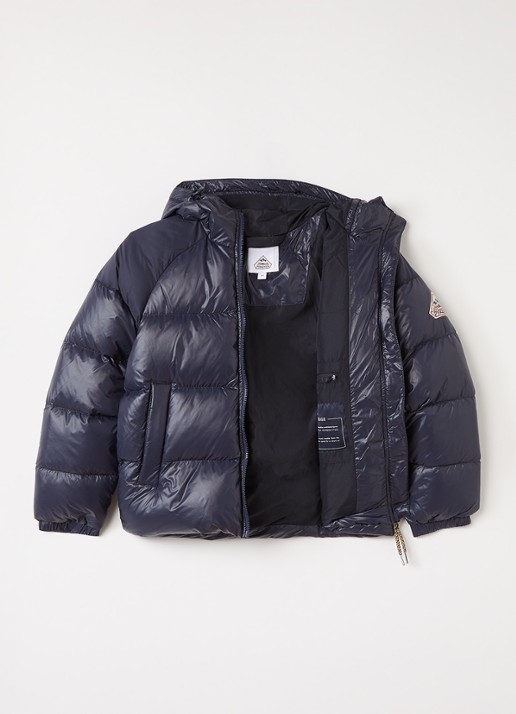 PYRENEX Sten puffer jack met donsvulling en logo - voorkant 2 donkerblauw
