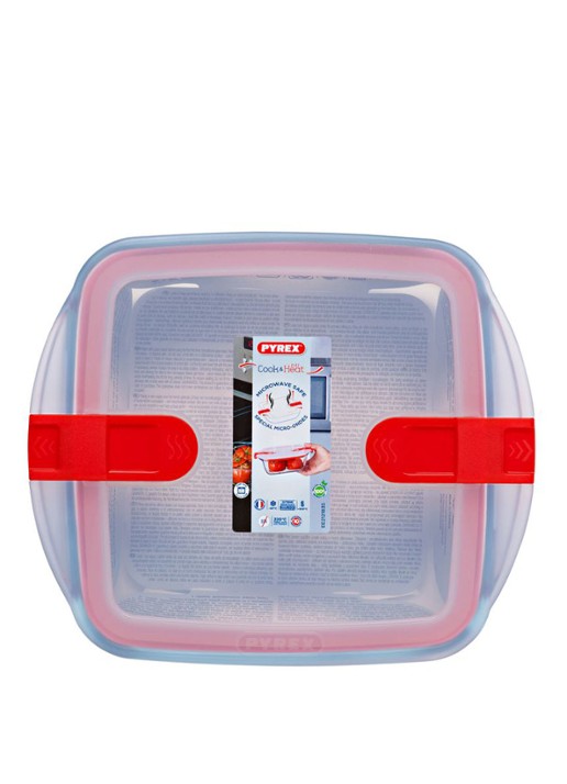 Pyrex Ovenschaal met deksel 27 cm - voorkant 2 transparant