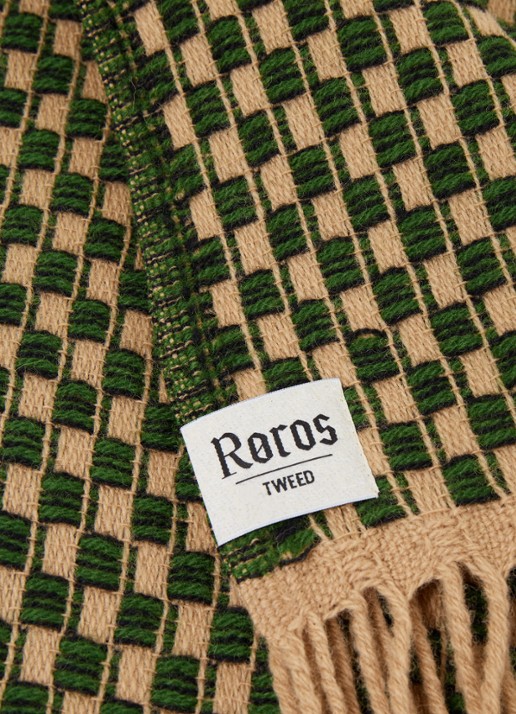 Røros Tweed Isak plaid van wol 150 x 210 cm - detail 3 groen
