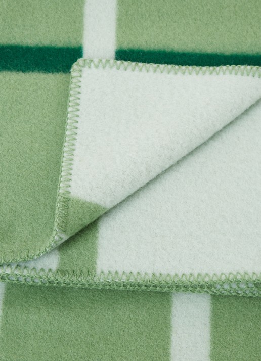 Røros Tweed Knut plaid van lamswol 135 x 200 cm - detail 3 groen