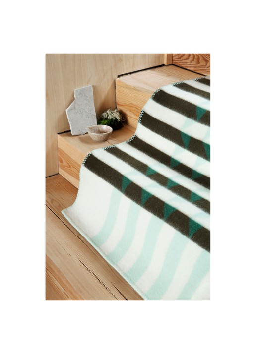 Røros Tweed Kvam plaid van lamswol 135 x 200 cm - voorkant 4 mint