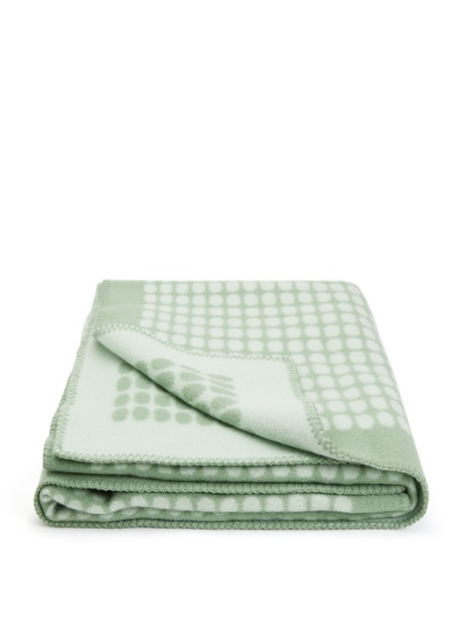 Røros Tweed Palette plaid van scheerwol 135 x 200 cm - voorkant mint