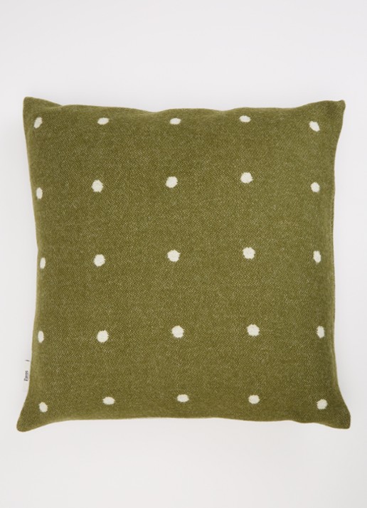 Røros Tweed Pastille sierkussen 50 x 50 cm   - detail 3 groen