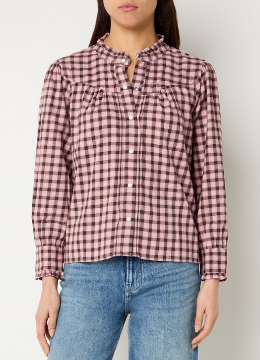 Rails Alanna blouse met ruitdessin