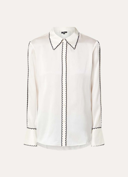 Rails Aloise blouse van zijde  - voorkant 3 ivoor