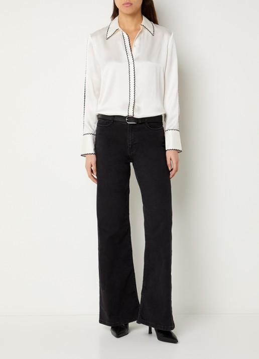 Rails Aloise blouse van zijde  - voorkant 4 ivoor