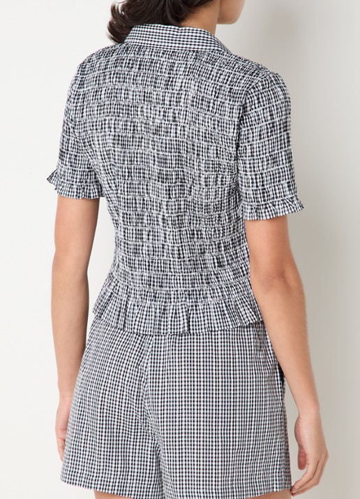 Rails Alton blouse met streepprint - achterkant 2 zwart