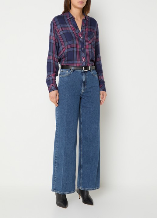Rails Angeleno high waist wide leg jeans met medium wassing - voorkant 2 indigo