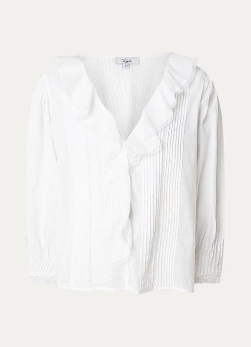 Rails Blouse met volant - voorkant 3 wit