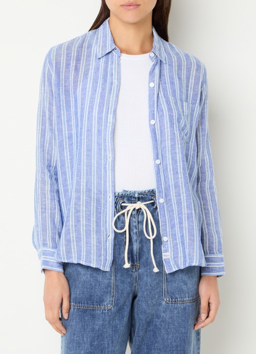 Rails Charli blouse in linnenblend met streepprint