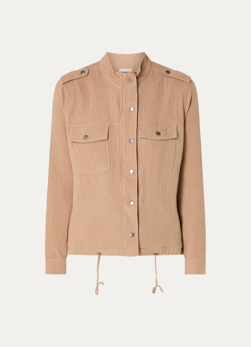 Rails Collins jack van  katoen met borstzakken - voorkant camel