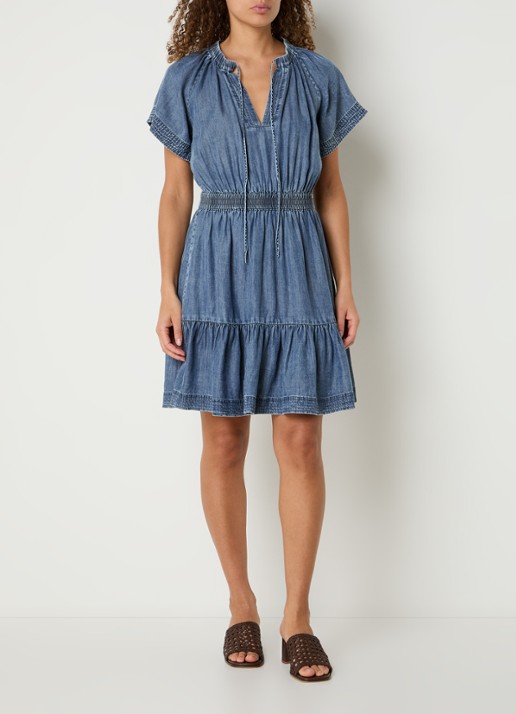 Rails Corvera mini tuniekjurk van denim - voorkant 2 indigo
