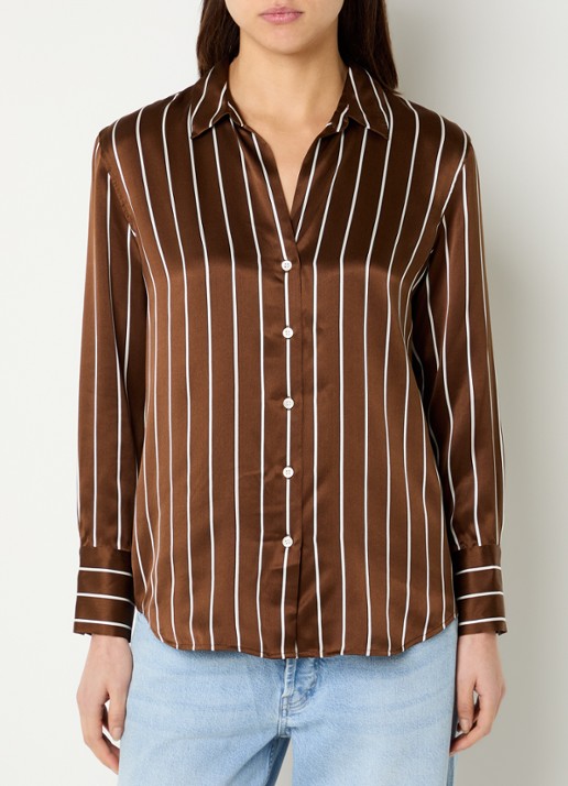 Rails Dorian blouse van zijde met streepprint