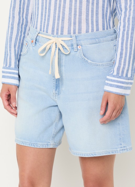 Rails Dume mid waist straight fit korte broek van denim