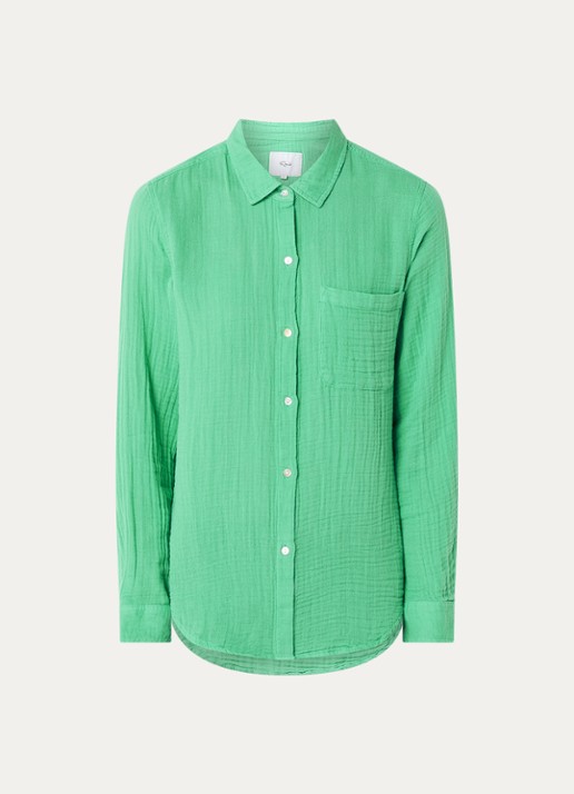 Rails Ellis blouse met structuur - voorkant groen