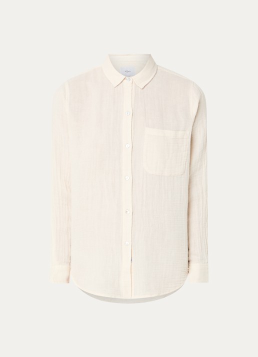 Rails Ellis blouse van  katoen met borstzak - voorkant ivoor