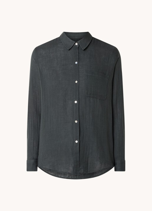 Rails Ellis blouse van  katoen - voorkant olijfgroen