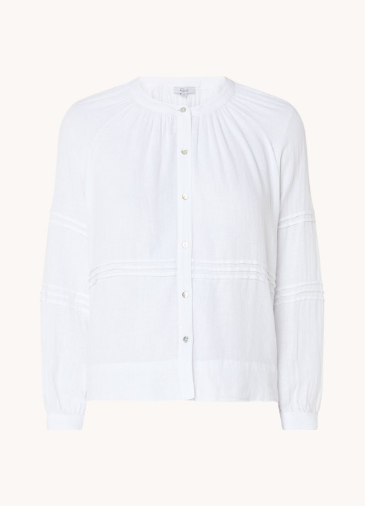 Rails Frances blouse in linnenblend - voorkant 3 wit