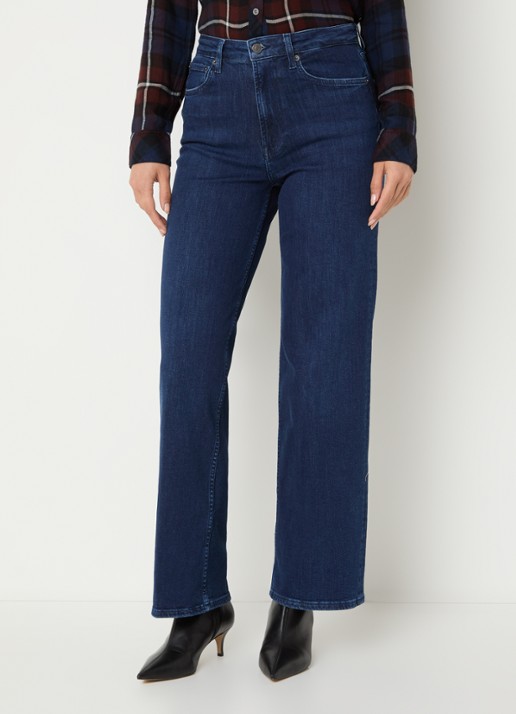 Rails Getty high waist wide leg jeans met donkere wassing