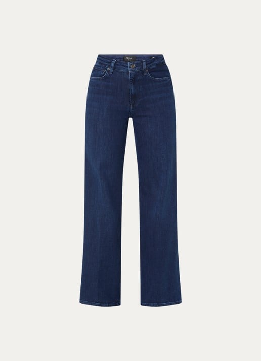 Rails Getty high waist wide leg jeans met donkere wassing - voorkant 3 indigo